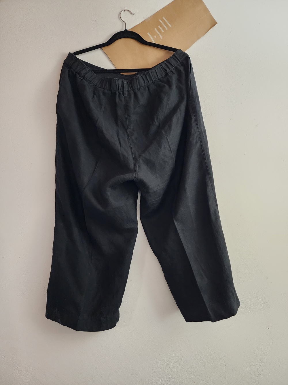 J. Jill Black Wide-Leg Linen Pants Womens XL - Picture 2 of 4